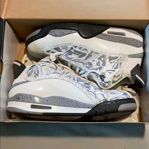 Air Jordan Dub Zero white/vrsty red-blk-cmnt gry